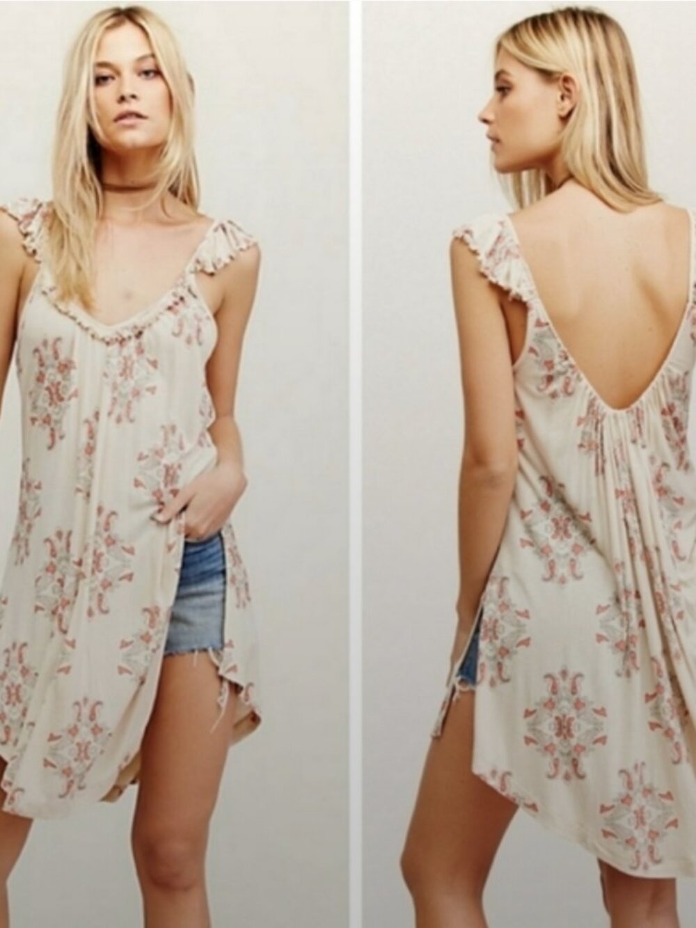 Free People Drifter Maxi Tank – Small – Effortless Boho 🤍